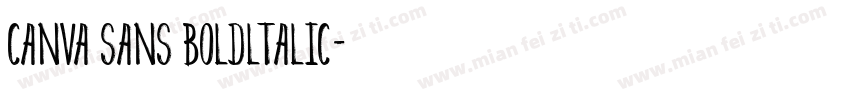 Canva Sans Boldltalic字体转换